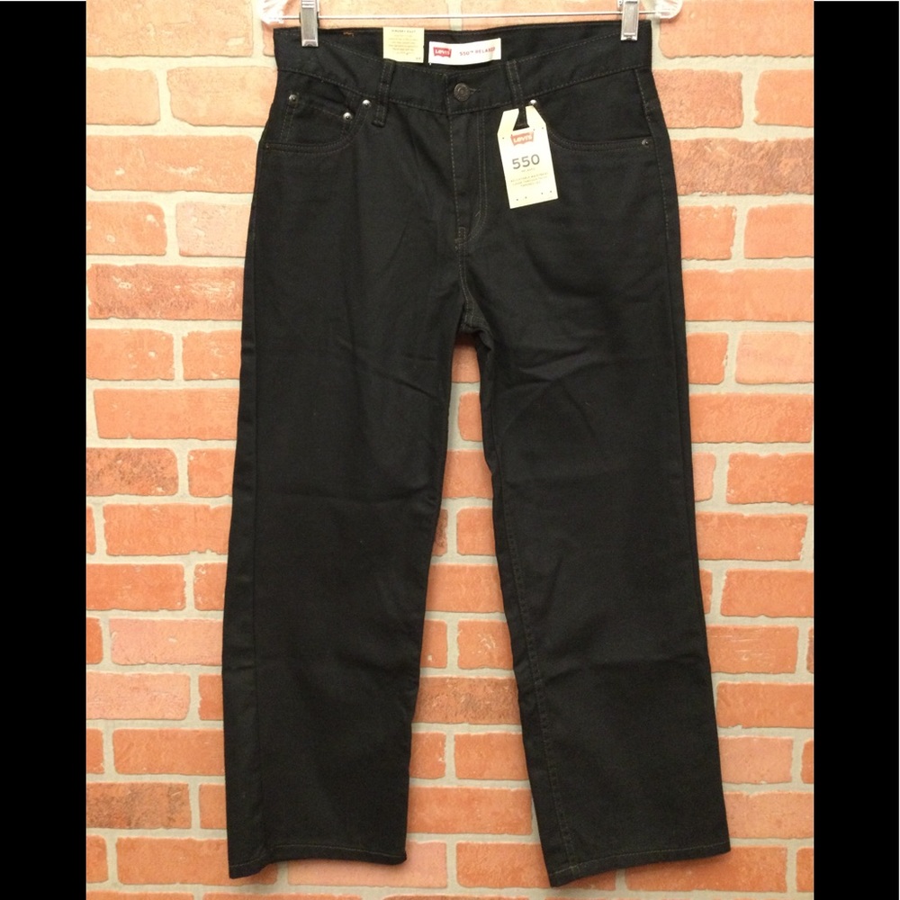 Levis 550 Boys jeans size 11 Husky 31 x 27 black adjustable waistband relaxed